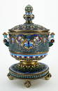 Russian Silver-Gilt and Enamel Tobacco Jar