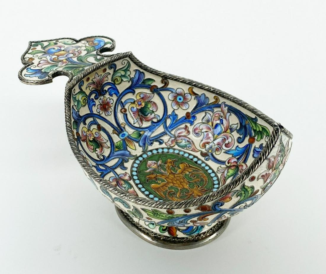 Russian Silver And Enamel Kovsh (1 of 15)