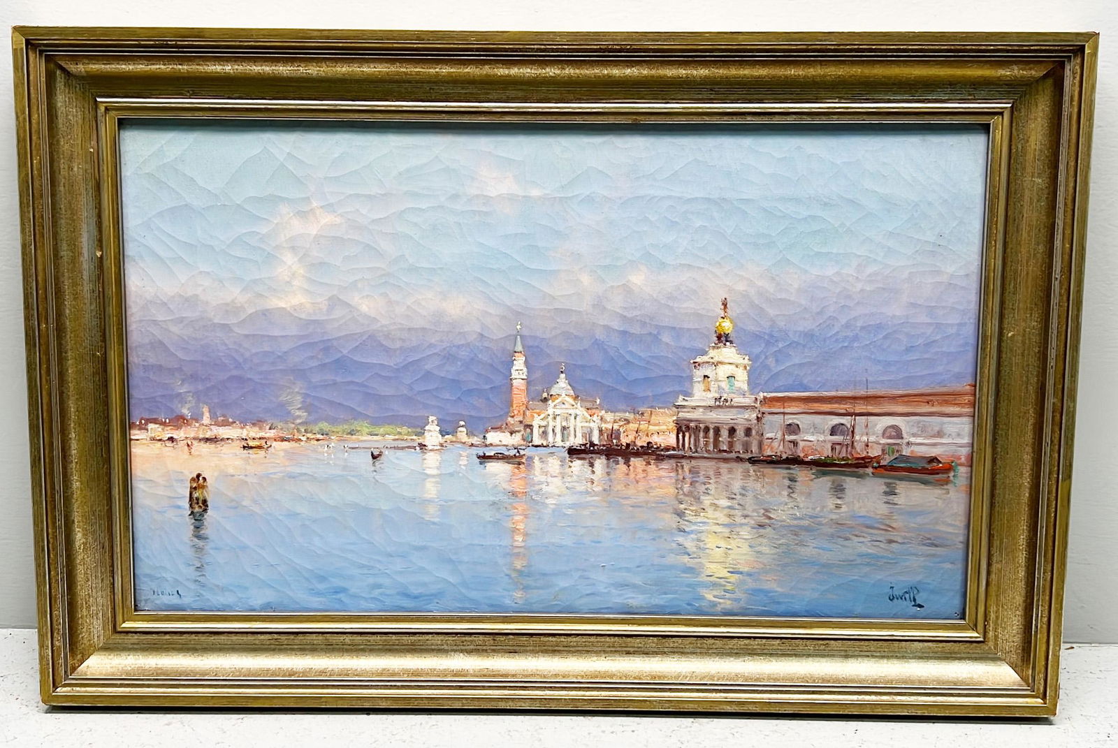 Oil on Canvas of Venice Signed J. Will (1 of 8)