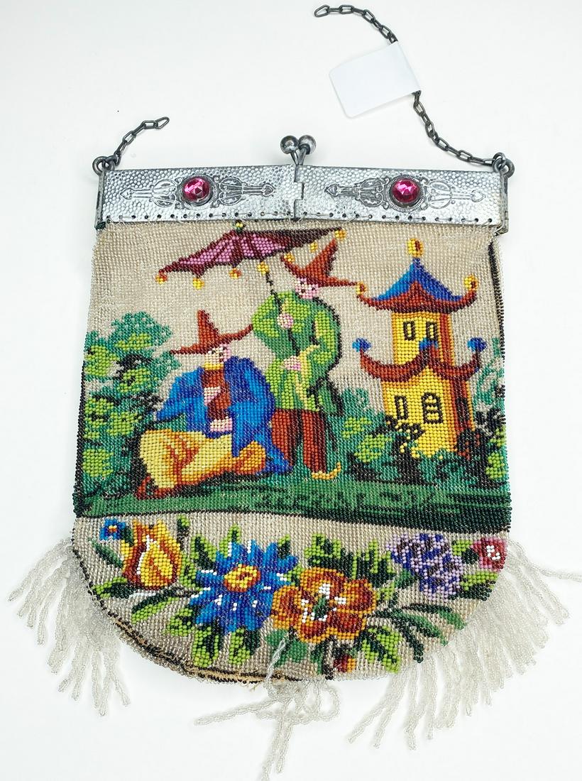 Micro Beaded Card Bag with Asian Inspired Scene (1 of 11)