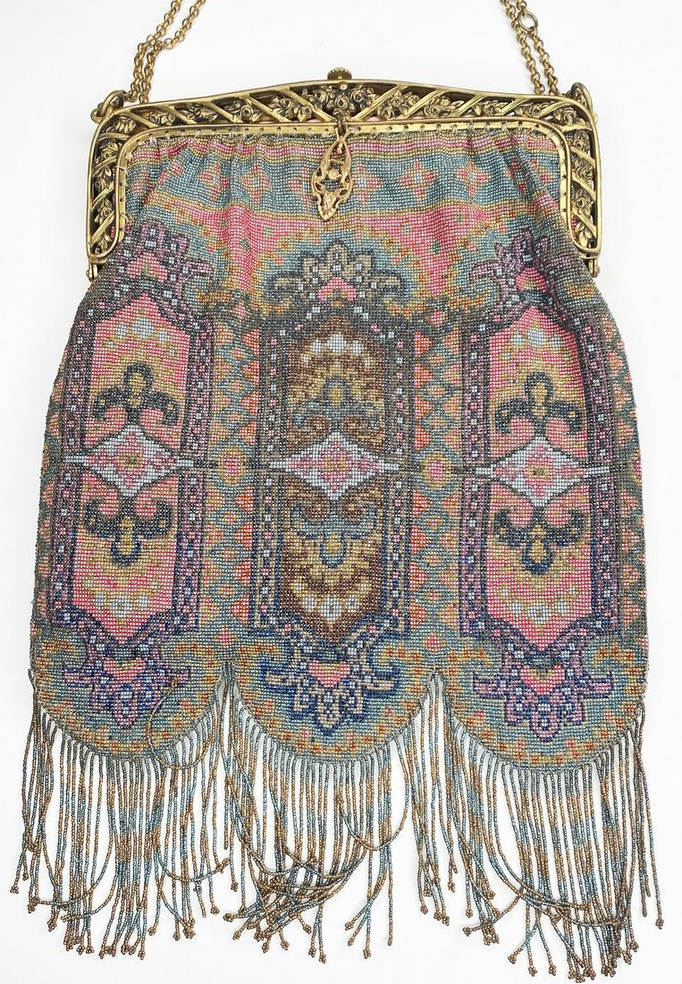 Steel Micro Beaded Art Deco Handbag (1 of 15)