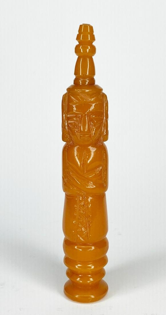 Art Deco Egyptian Mummy Bakelite Perfume Bottle (1 of 5)