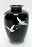 Japanese Meiji Period Flying Cranes Cloisonne Vase