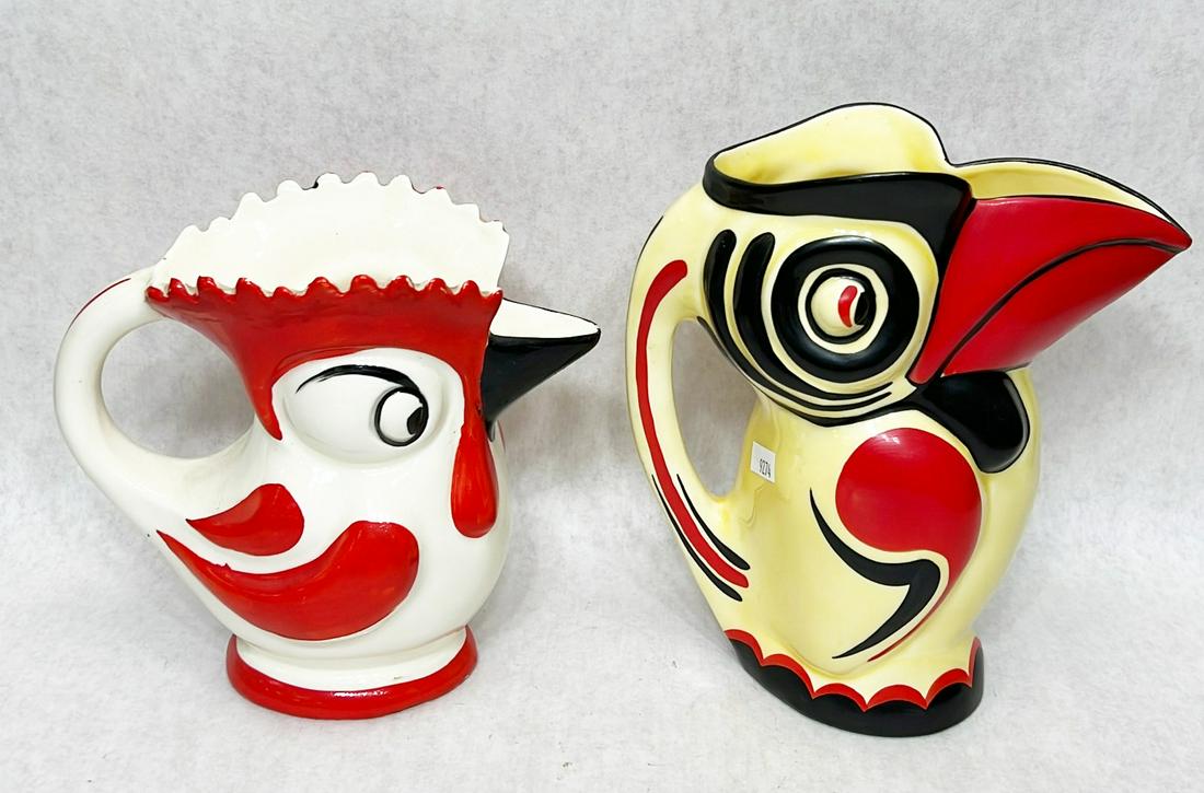 2 Czech Art Deco Figural Pitchers (1 of 12)