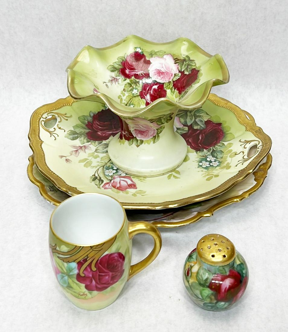 5 pc. Lot of Limoges and Austrian Painted Porcelain (1 of 9)