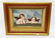KPM cherubs porcelain portrait plaque