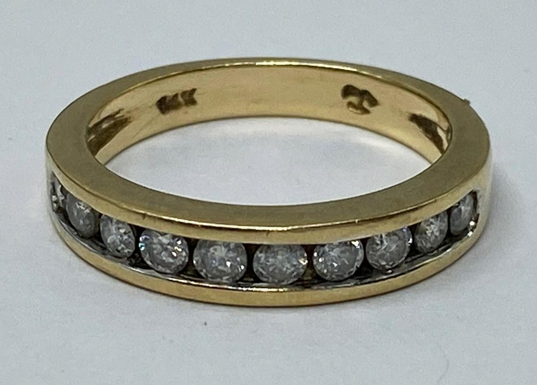 14kt Gold Chanel .50 ctw Diamond Band/Ring 3.9g Size 6.25 (1 of 5)