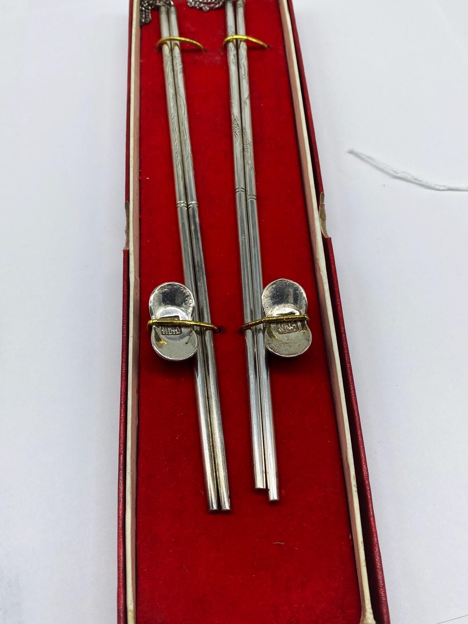 Wai Kee Sterling Silver Chopsticks + Rest (1 of 7)