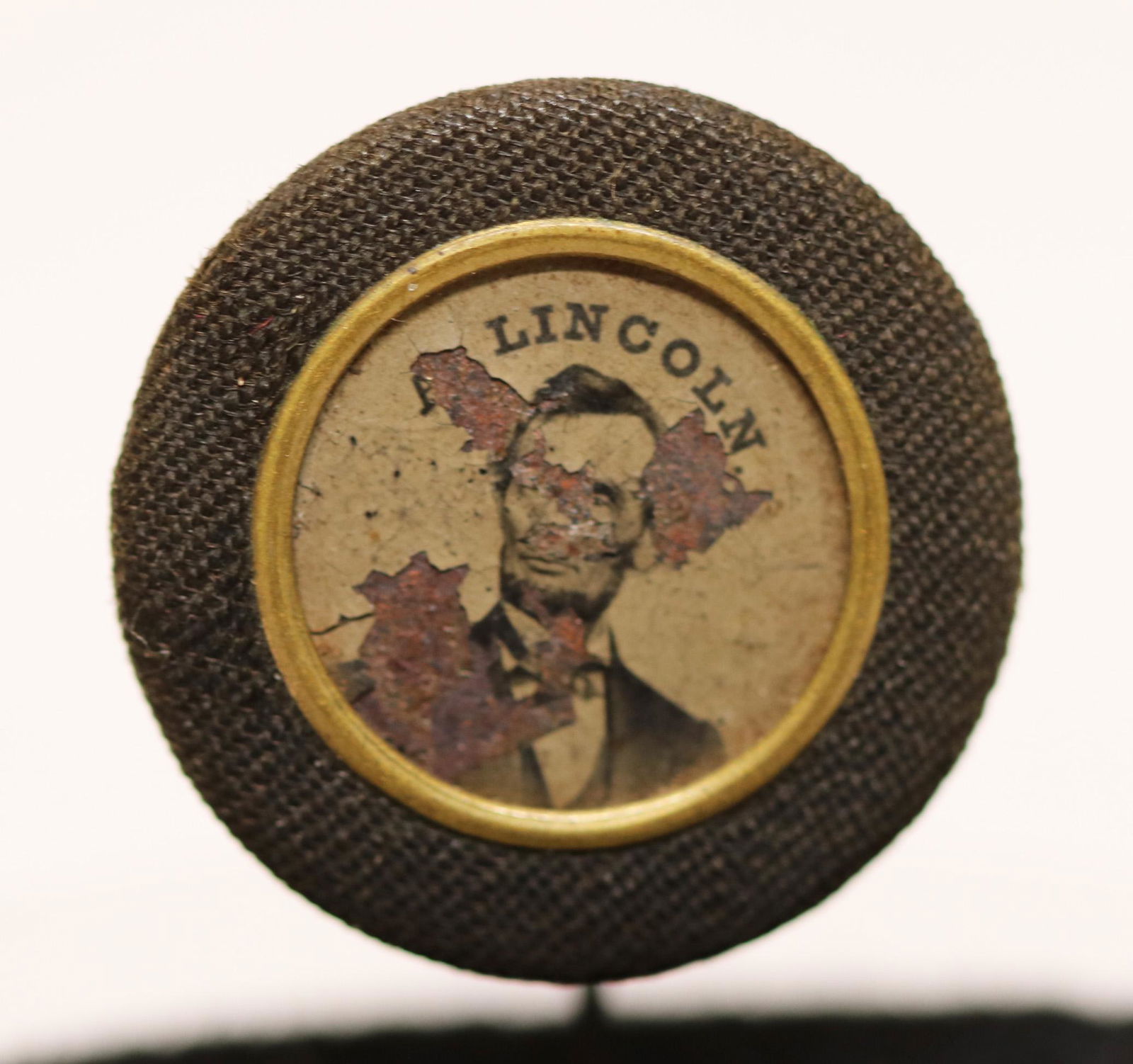 Abraham Lincoln Presidential Campaign ferrotype stick pin (1 of 2)