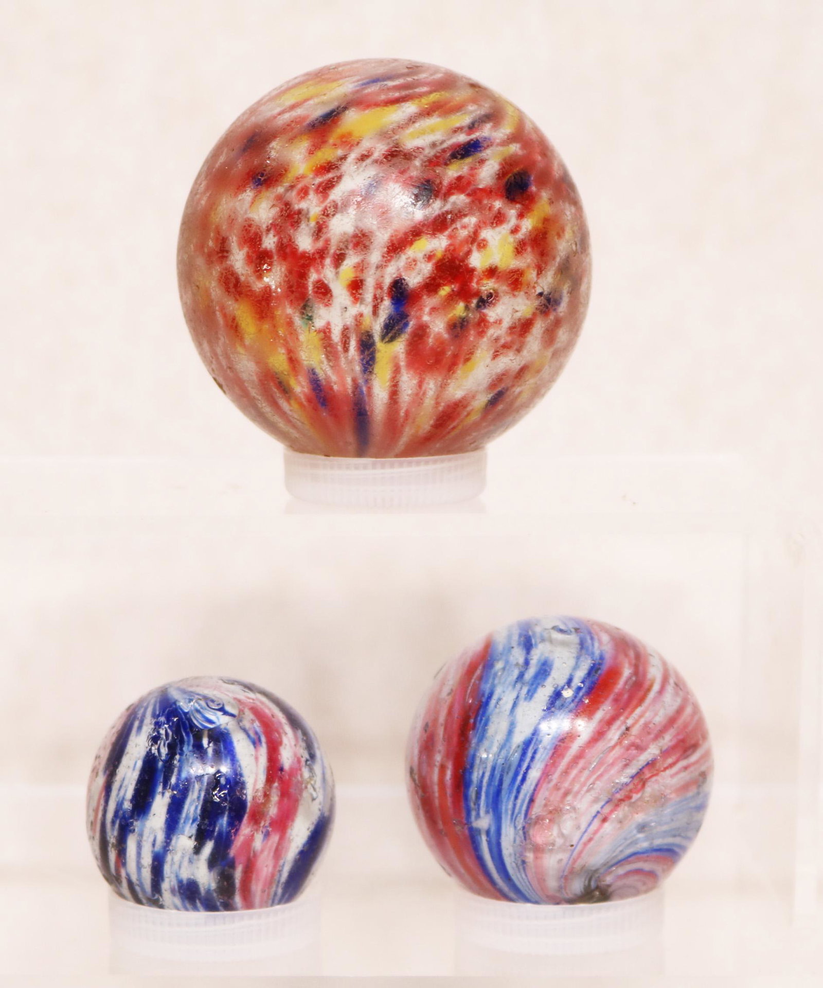 (3) Onion skin glass marbles (1 of 3)