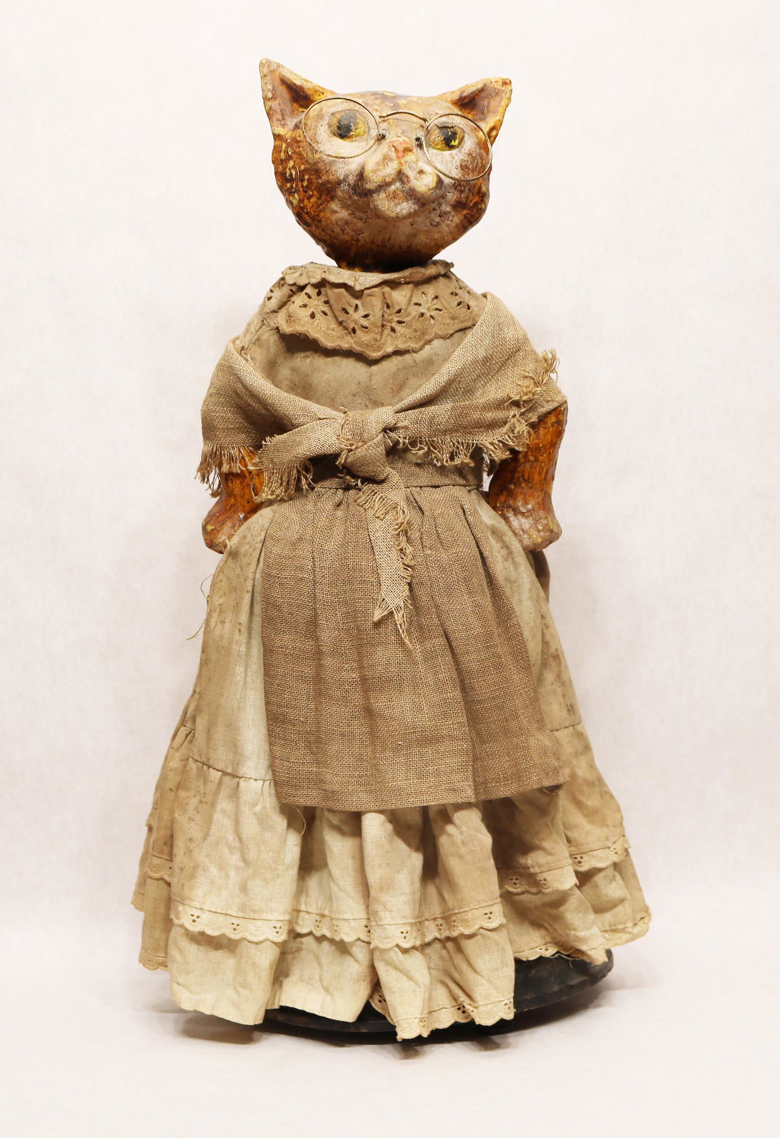 French papier mache cat automaton (1 of 11)