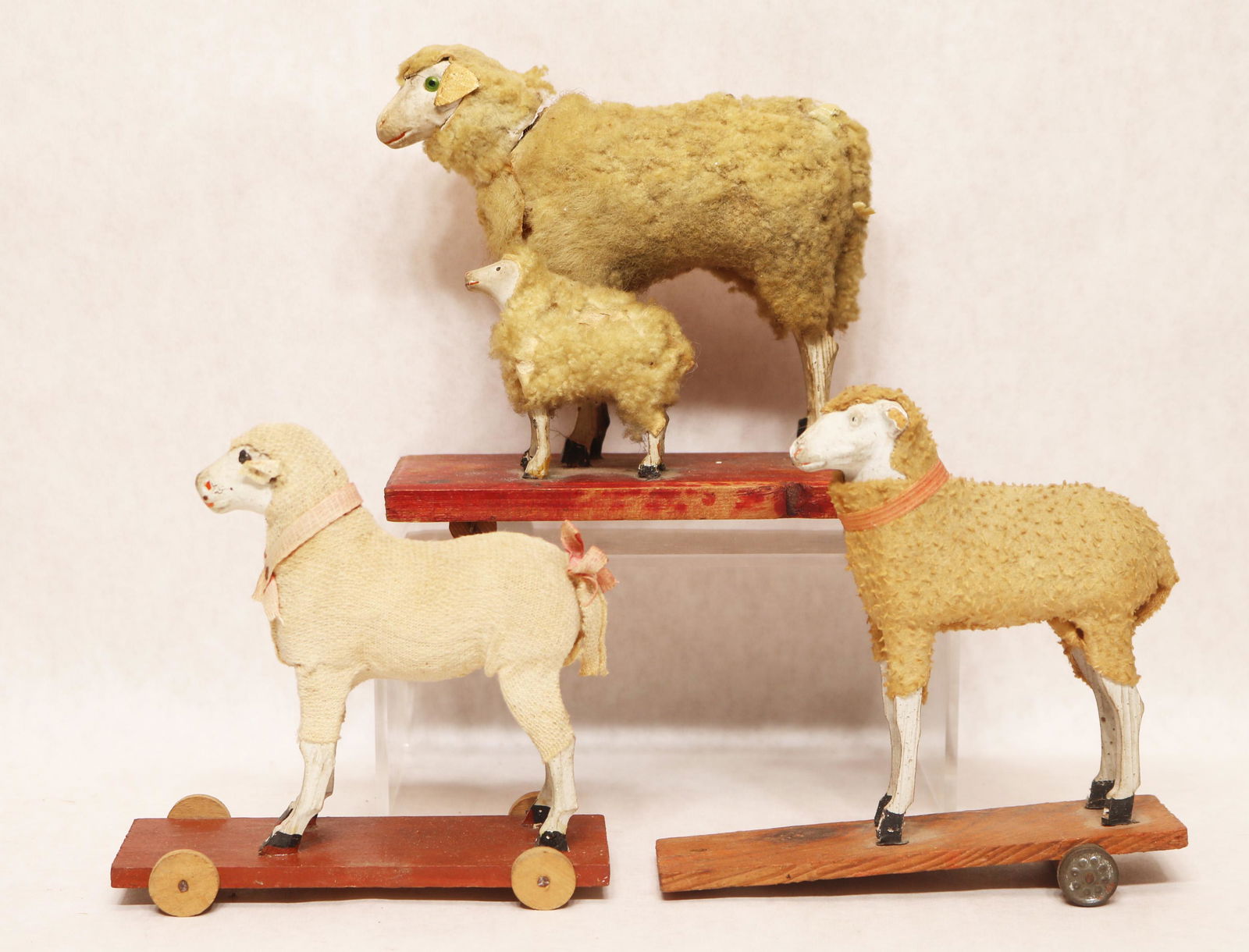 (3) German putz sheep platform toys (1 of 4)