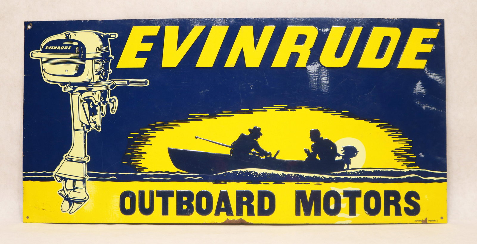 Vintage Evinrude Outboard Motors tin advertising sign (1 of 3)