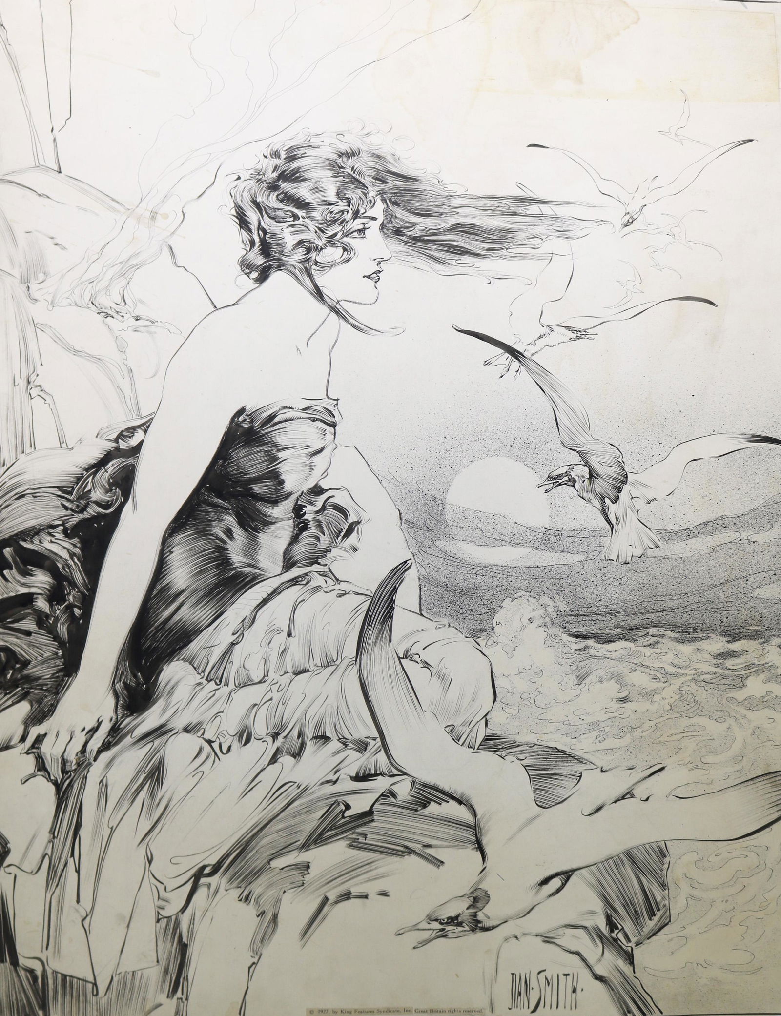 Dan Smith NY 1865-1934 Hero Priestess of Venus ink illustration (1 of 11)