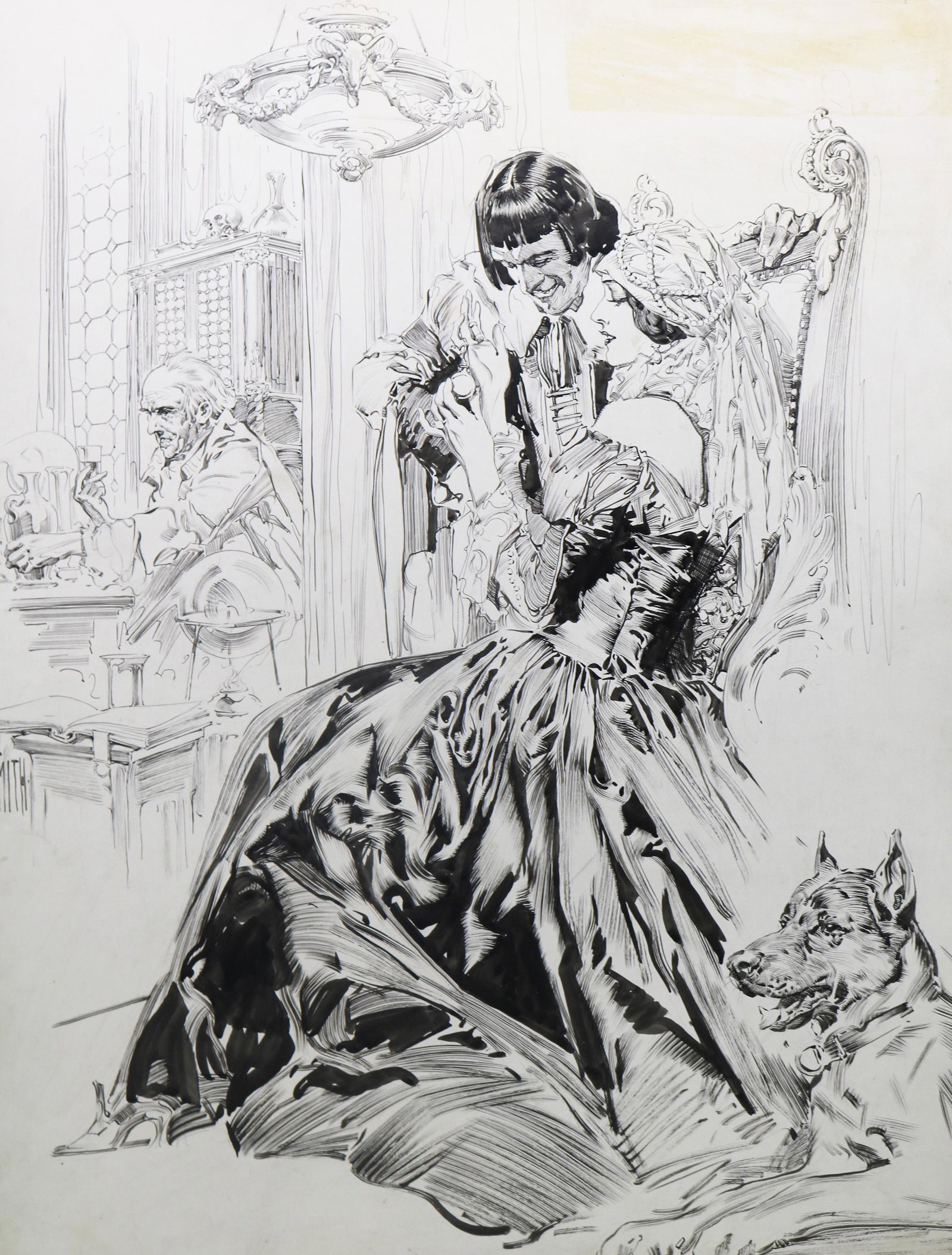 Dan Smith (NY 1865-1934) Famous Women pen and ink illustration (1 of 13)