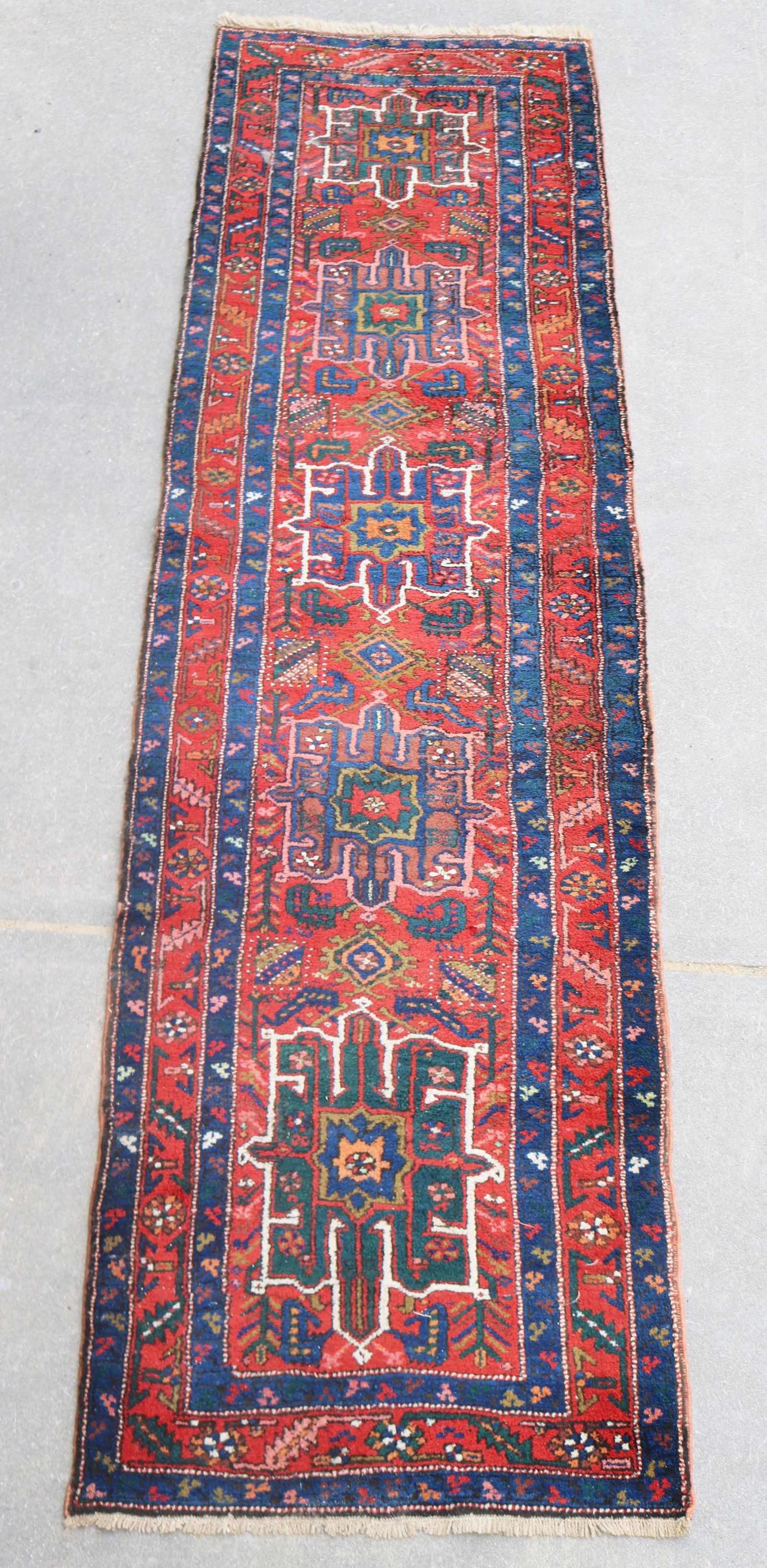Semi-antique heriz oriental runner, 36" x 135" (1 of 7)