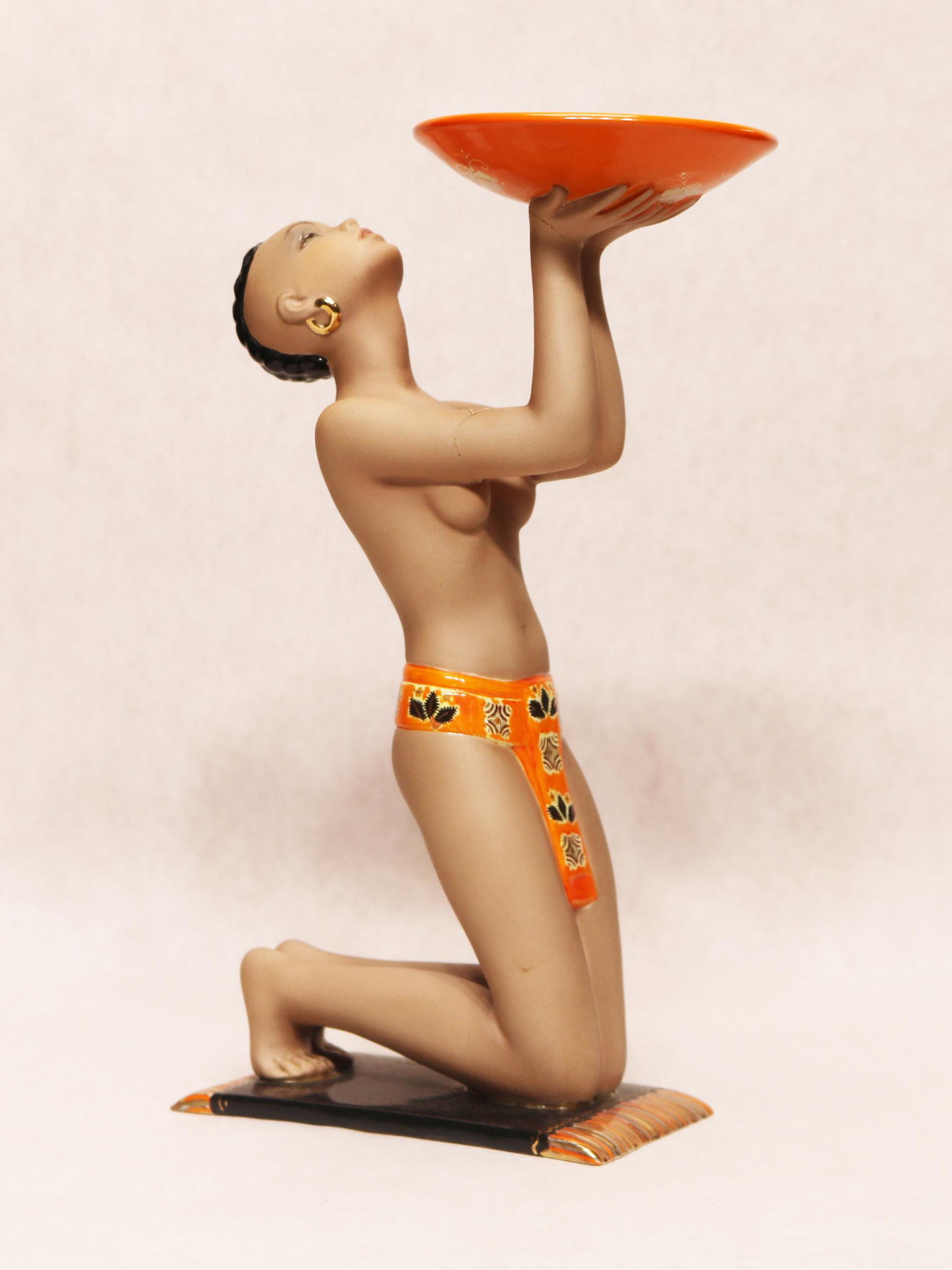 Caterina Manna for Richard Ginori; figural porcelain card receiver (1 of 8)