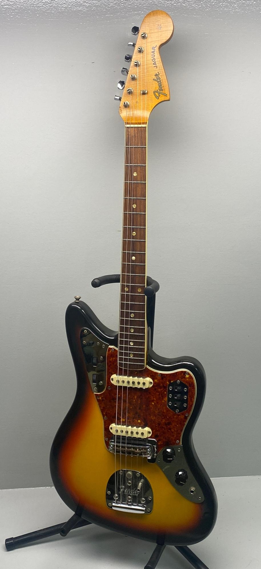 1967 Fender Jaguar Guitar In Sunburst (1 of 20)