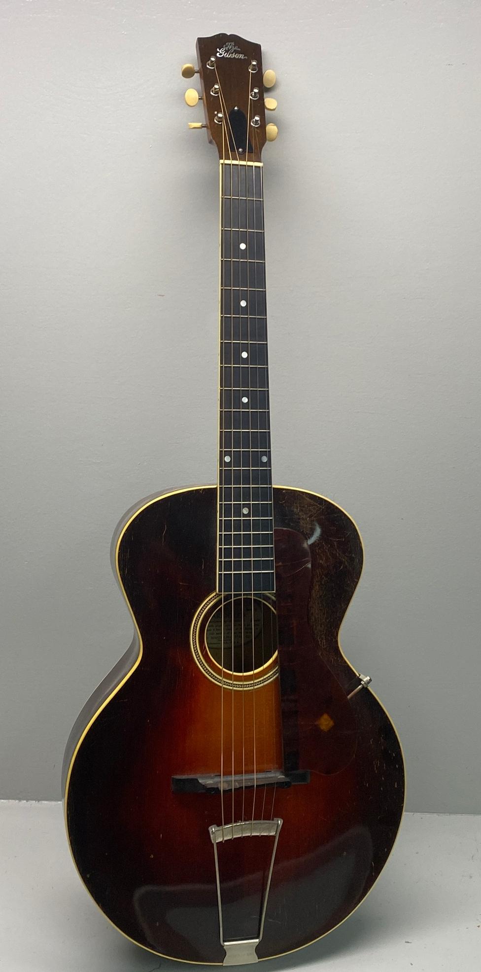 Gibson 1928 L-3 Concert In Sunburst: Finish wear, scratches and abrasions. Pickguard brittle. case included. All guitars, stringed instruments, amplifiers, parts, and pedals in this auction are sold as/is. We have done our best to inspec