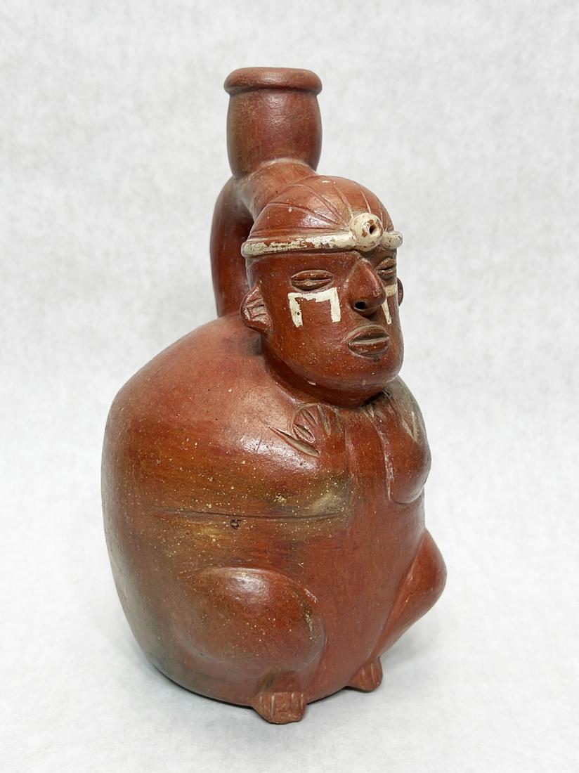 South American Pottery Figural Bottle (1 of 6)