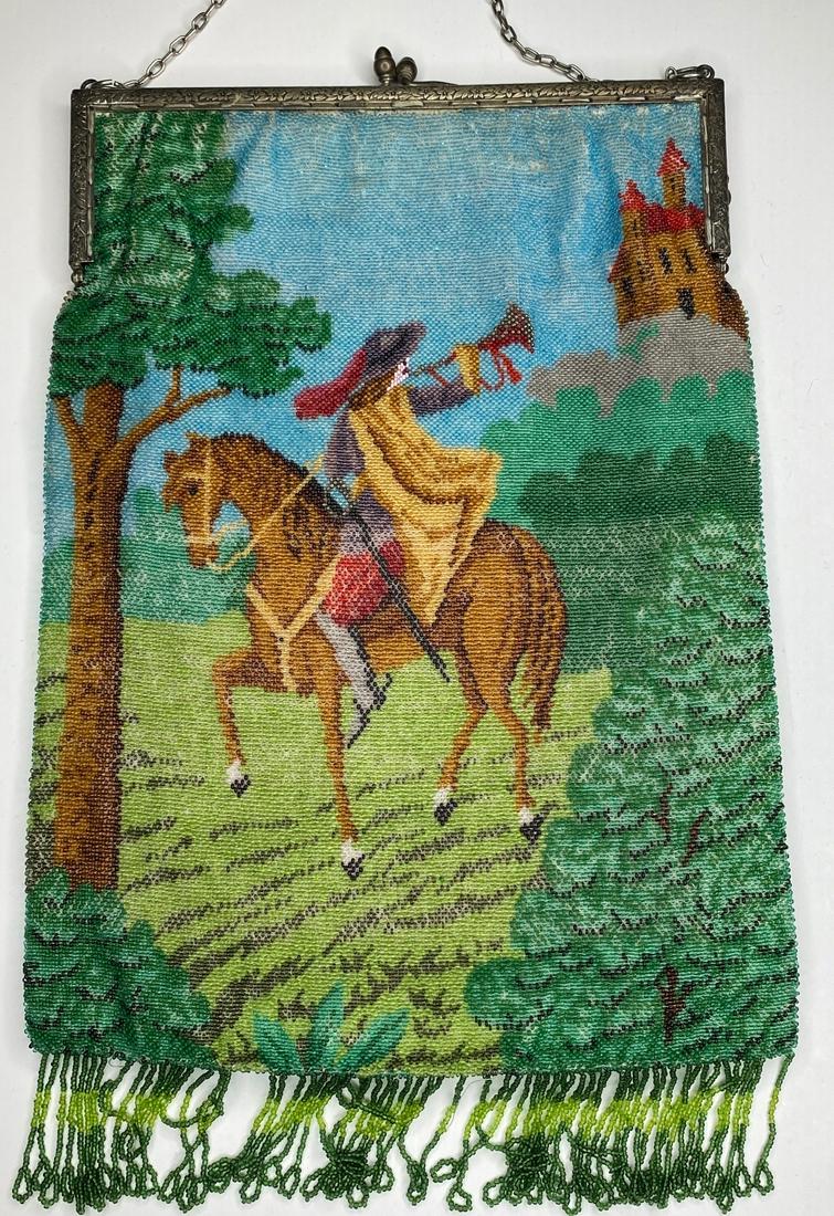 Micro Beaded Purse With Man On Horseback Calling (1 of 16)