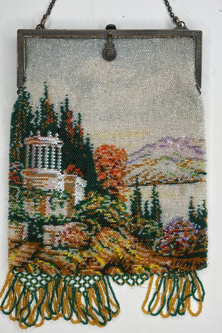 Micro Beaded Mountain And Lake Scene Hand Bag (1 of 13)