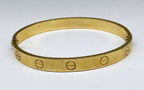 18Kt Gold Cartier Love Bracelet -1970 Aldo Cipullo Signed 31.3G