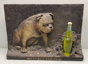 ABC Bohemian Beer Pre-Prohibition Lighted Bulldog Advertising Sign