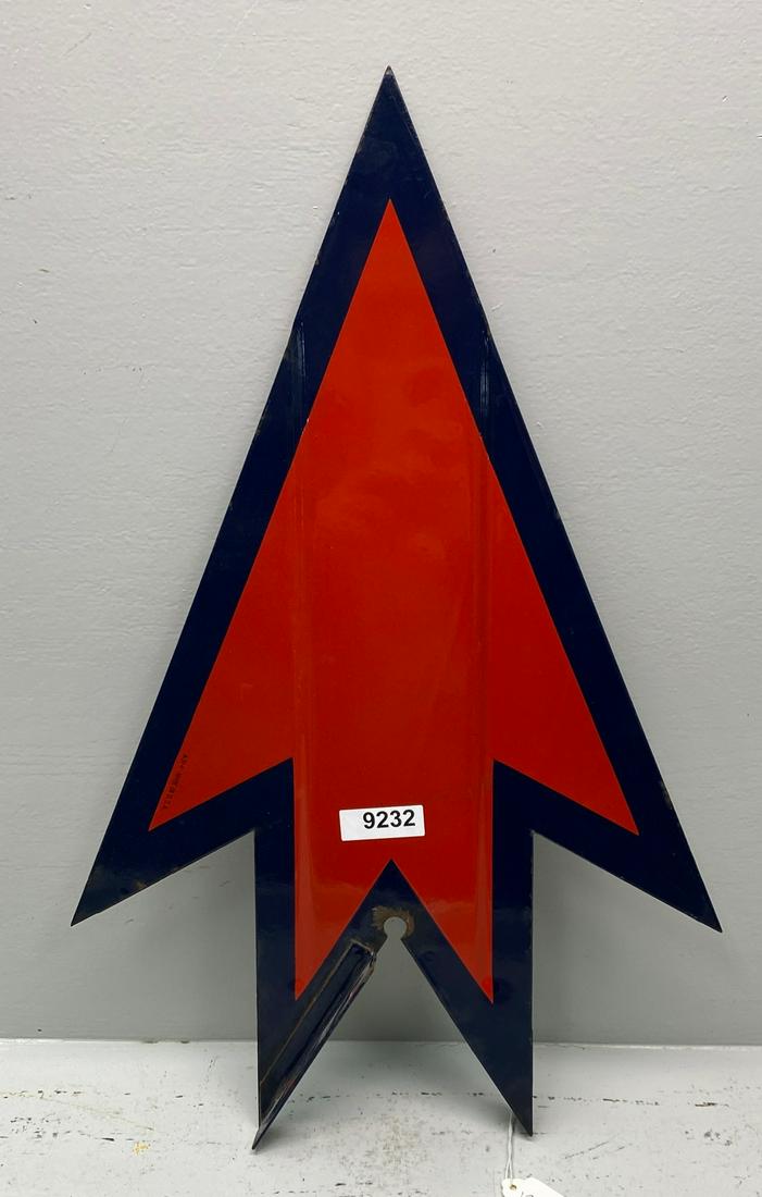 Vintage Porcelain Directional Arrow Sign (1 of 6)