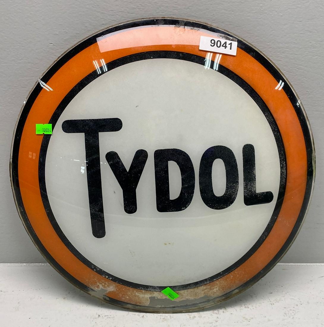 Tydol 15" Glass Gas Pump Globe Advertising Lens (1 of 6)