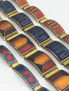 SCHOLTZ & LAMMEL; Four Modernist Matte Enamel Metal Bracelets
