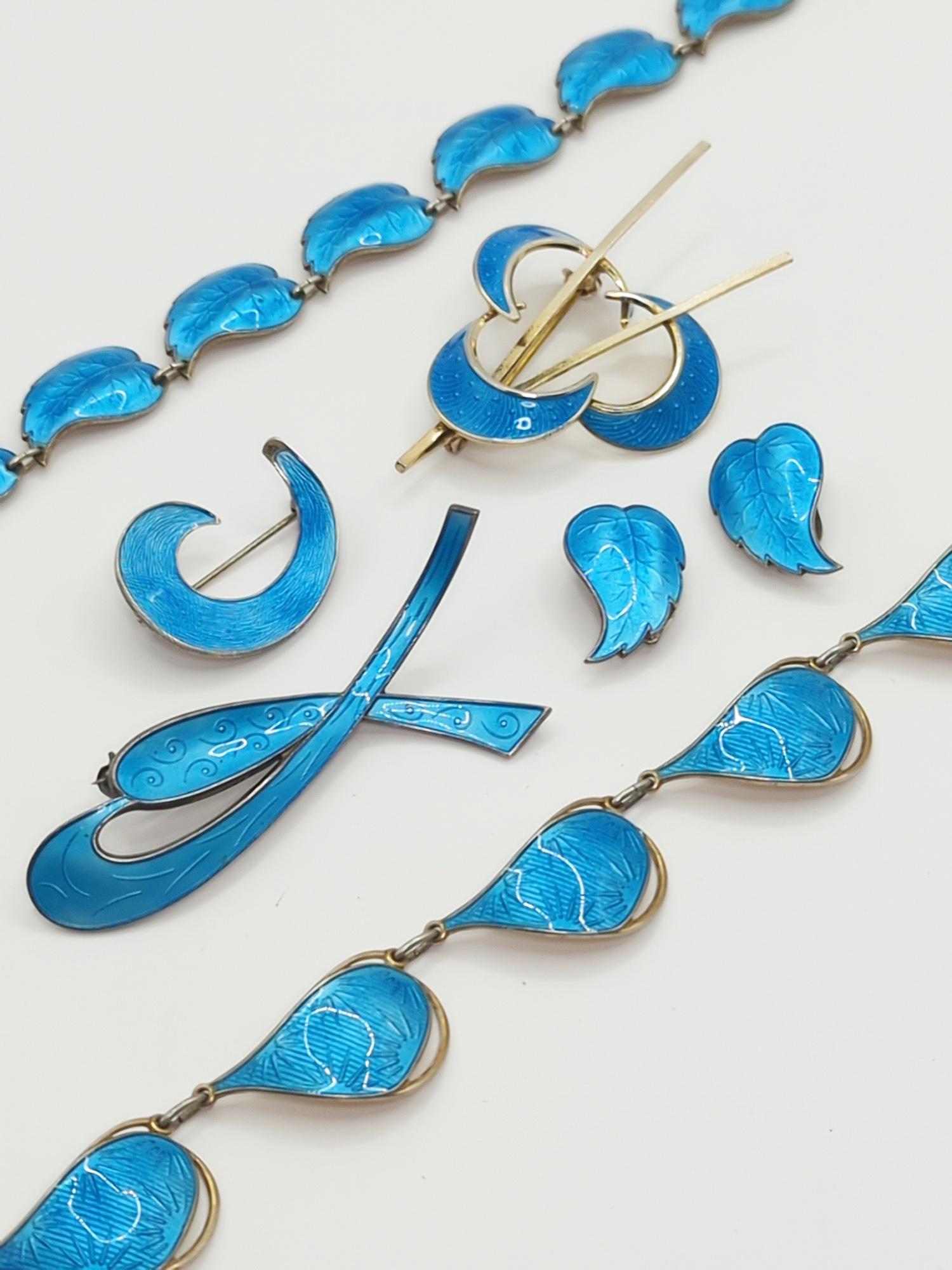 NORWAY; Assorted Modernist Sterling Silver Enamel Jewelry (1 of 20)