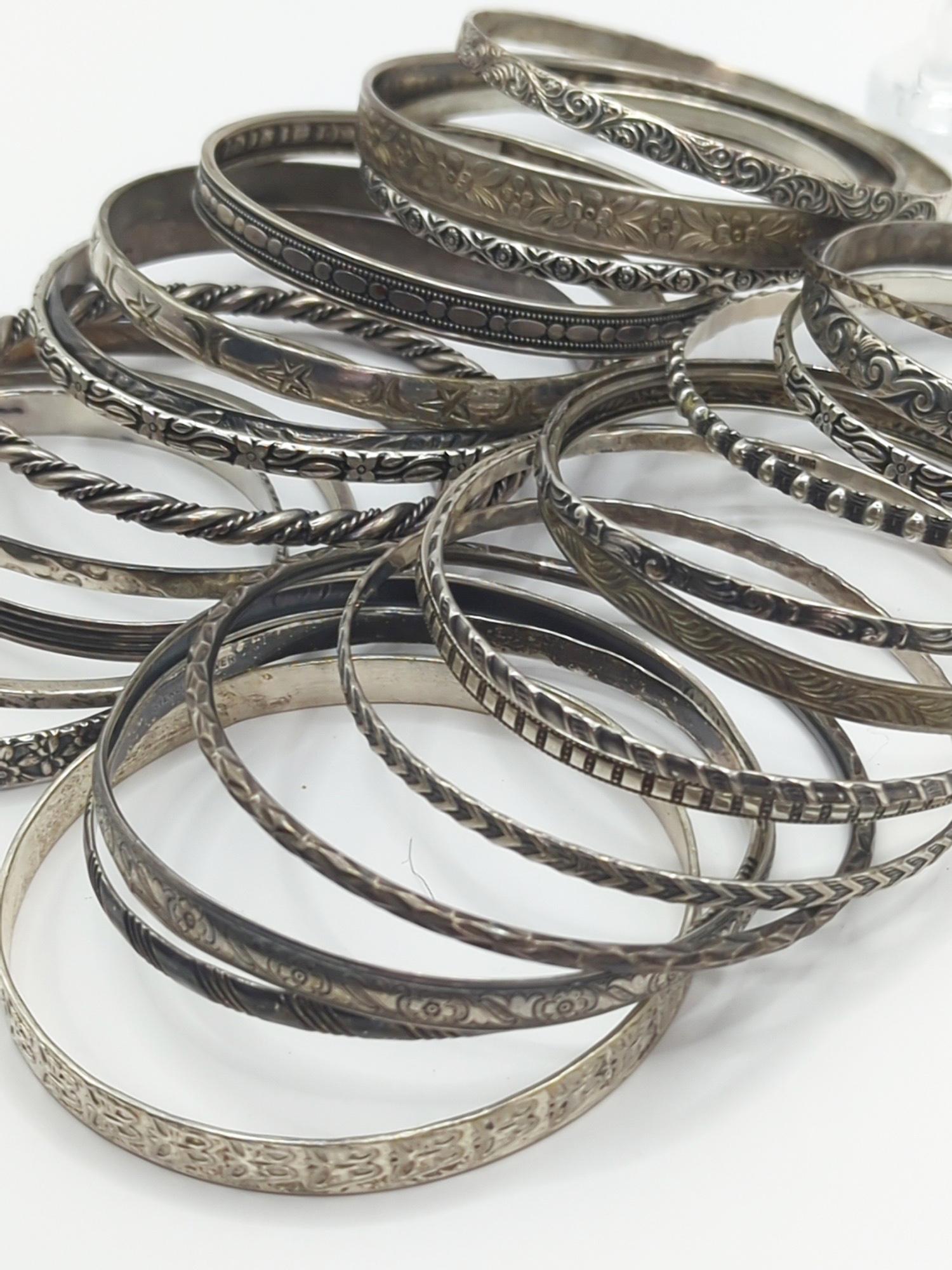 DANECRAFT, CORO, NAPIER, ETC; Twenty-Six Sterling Silver Bangles (1 of 10)