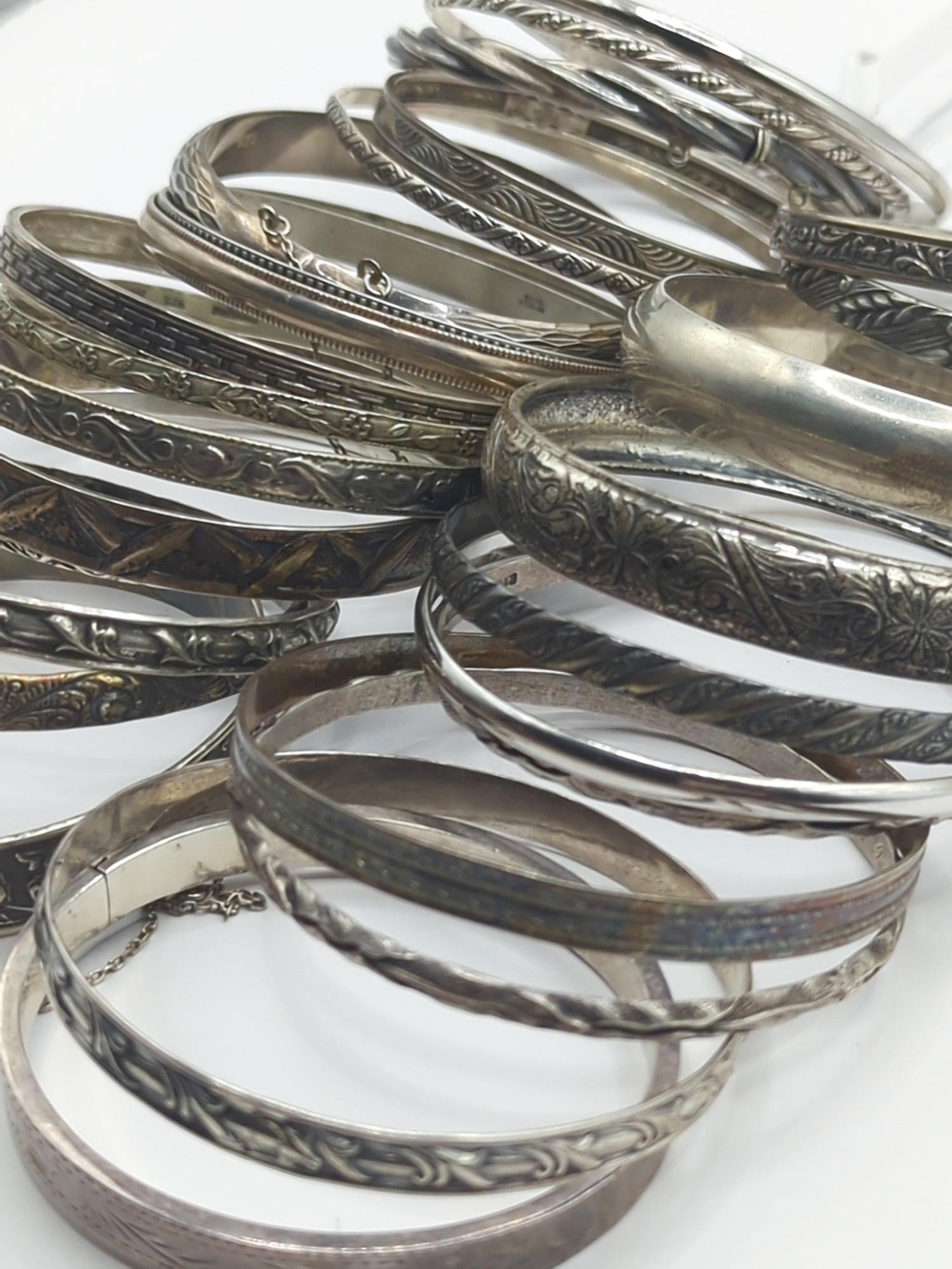 S. KIRK & SON, DANECRAFT, ETC.; Twenty-Six Sterling Silver Bangles (1 of 10)