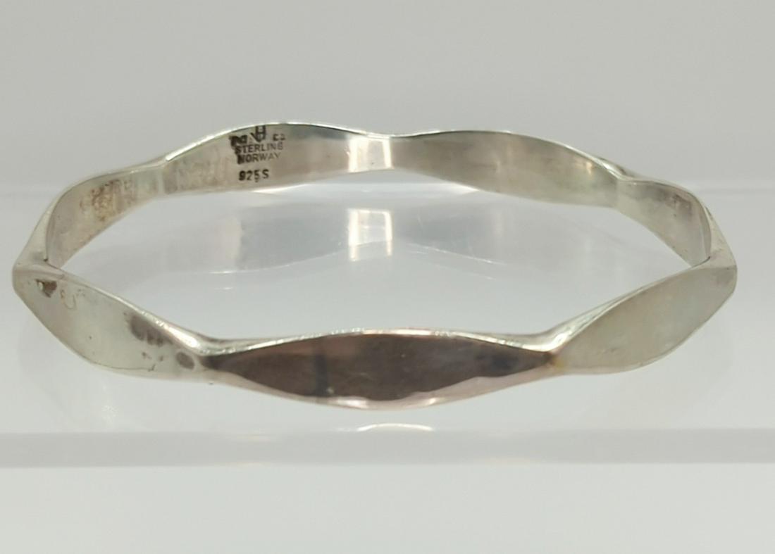 RAGNAR HANSEN FOR PLUS DESIGN; Modernist Sterling Silver Bangle (1 of 5)