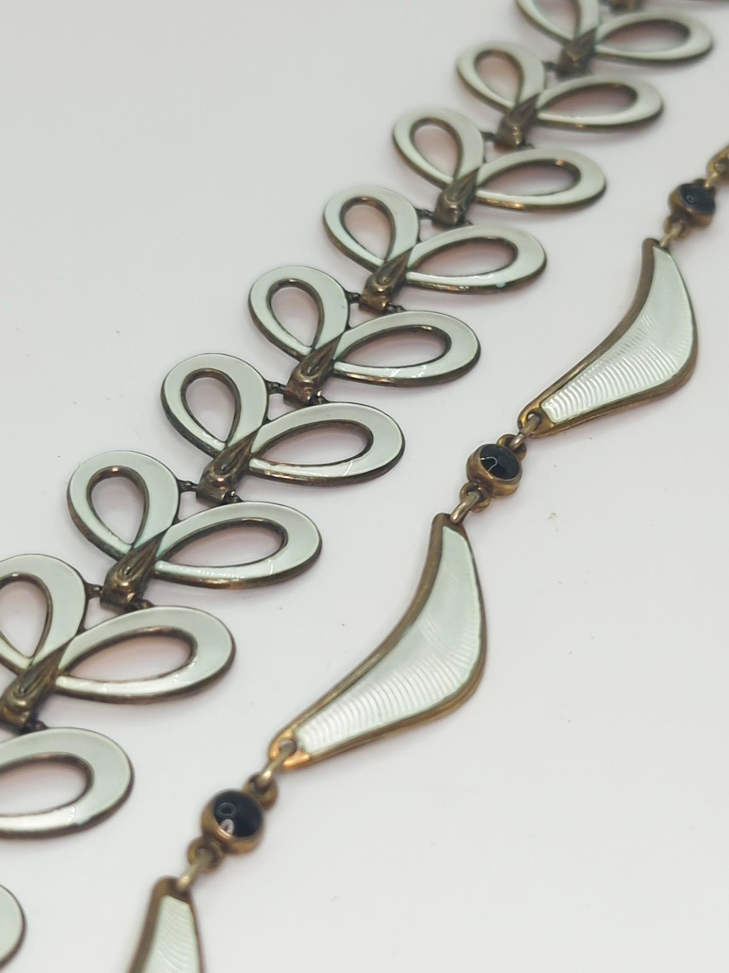 ALBERT SCHARNING, NORWAY; Two Sterling Silver Enamel Necklaces (1 of 15)