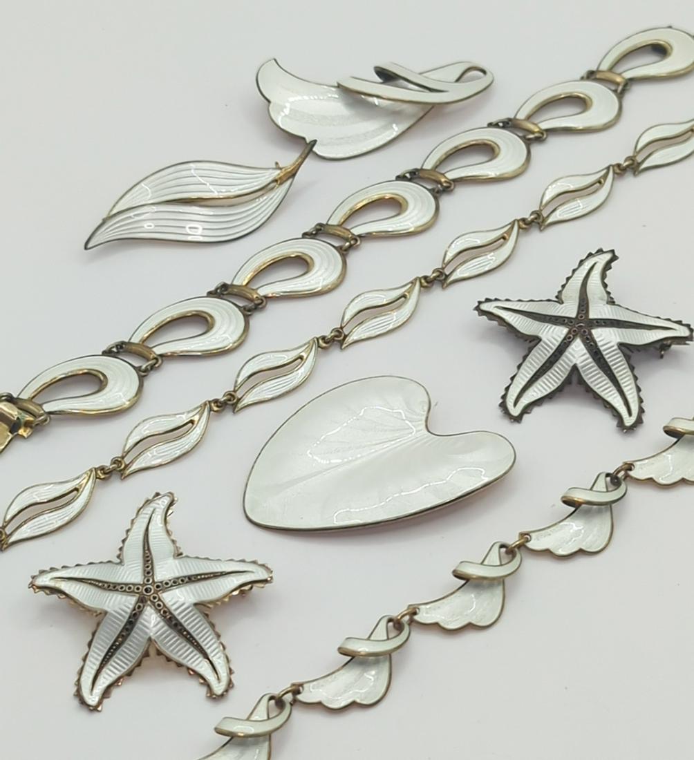 SCANDINAVIAN, VARIOUS MAKERS; Modernist Sterling Silver Jewelry (1 of 19)