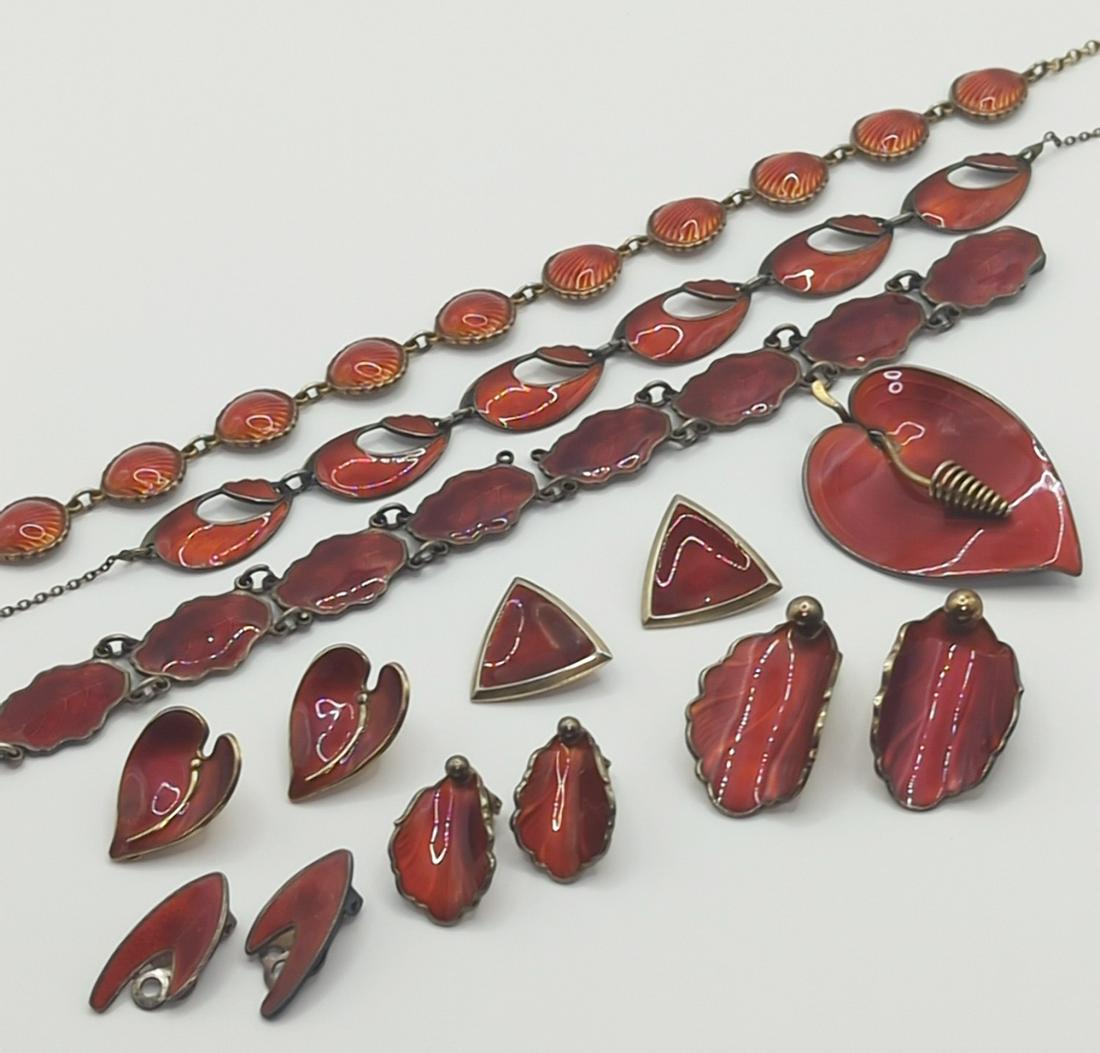 SCANDINAVIAN, VARIOUS MAKERS; Modernist Sterling Silver Jewelry (1 of 20)