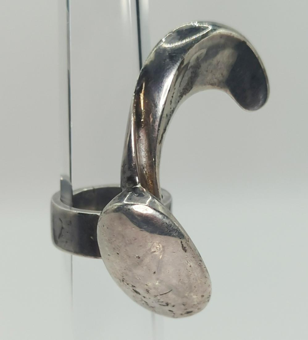 MARYON KANTAROFF (CANADA, B. 1933); Modernist Sterling Silver Ring (1 of 6)
