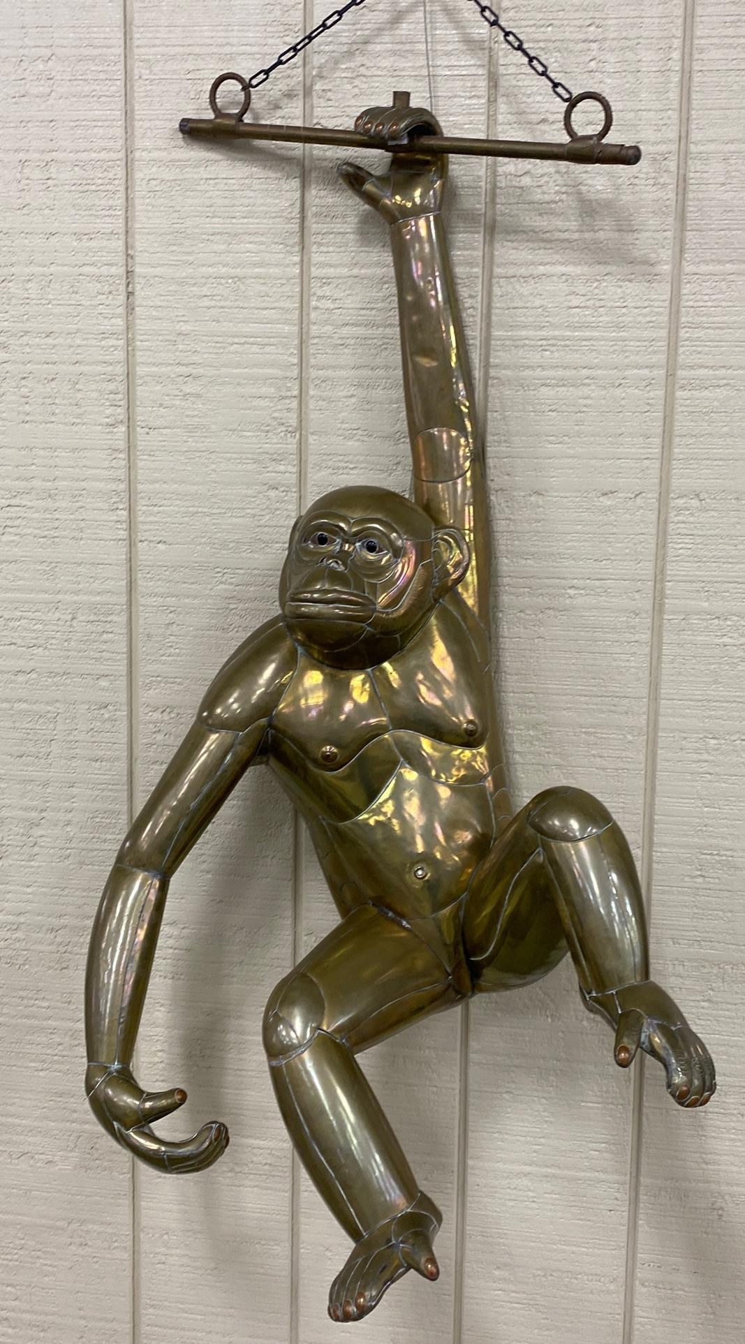 Sergio Bustamante (Attributed) Copper And Brass Hanging Monkey Sculpture (1 of 11)
