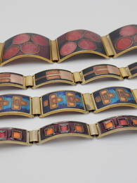 SCHOLTZ & LAMMEL; Four Modernist Matte Enamel Bracelets