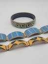 GERMAN (UNSIGNED); Three Modernist Matte Enamel Bracelets