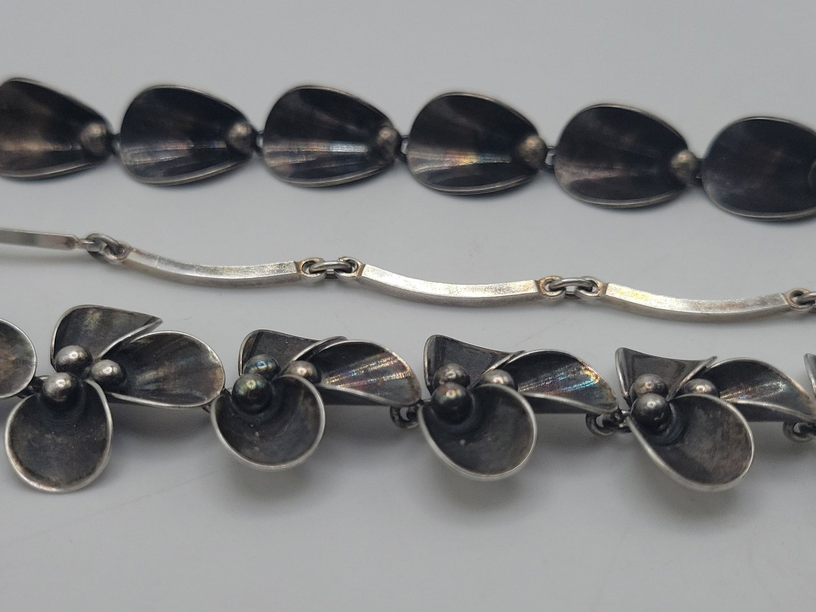 NIELS ERIK FROM; Three Modernist Sterling Silver Bracelets (1 of 4)