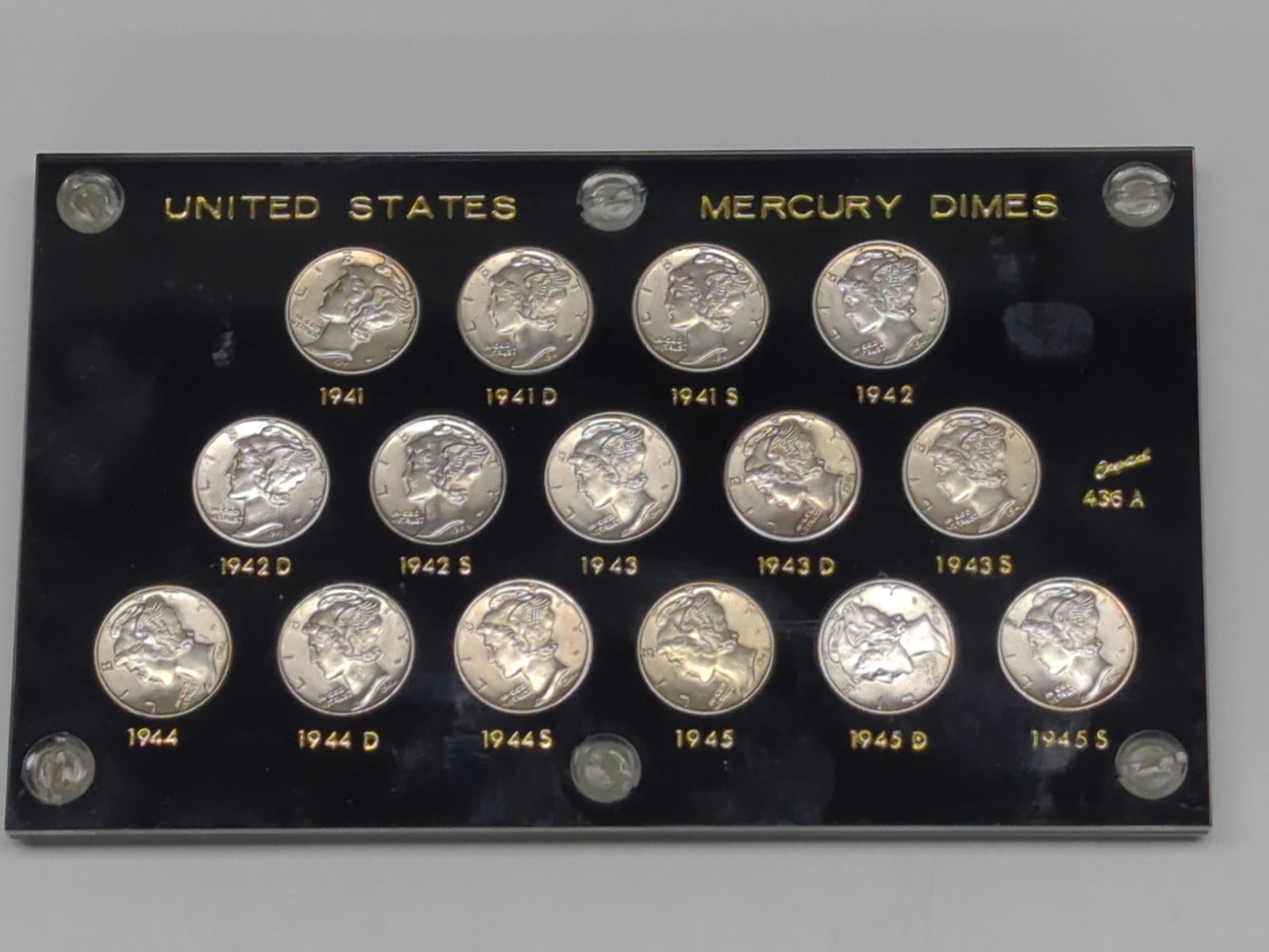 Set of 15 U.S. Mercury Dime WWII Date Set (1 of 6)