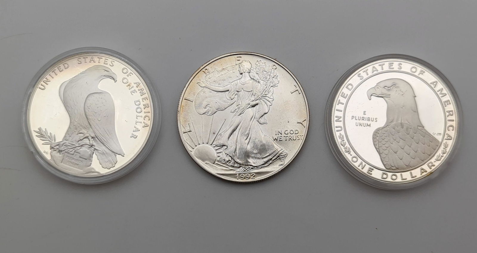 1992 American Silver Eagle + (2) Commemoratives (1 of 8)