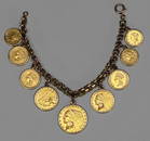 14K Yellow Gold U.S. Coin Bracelet