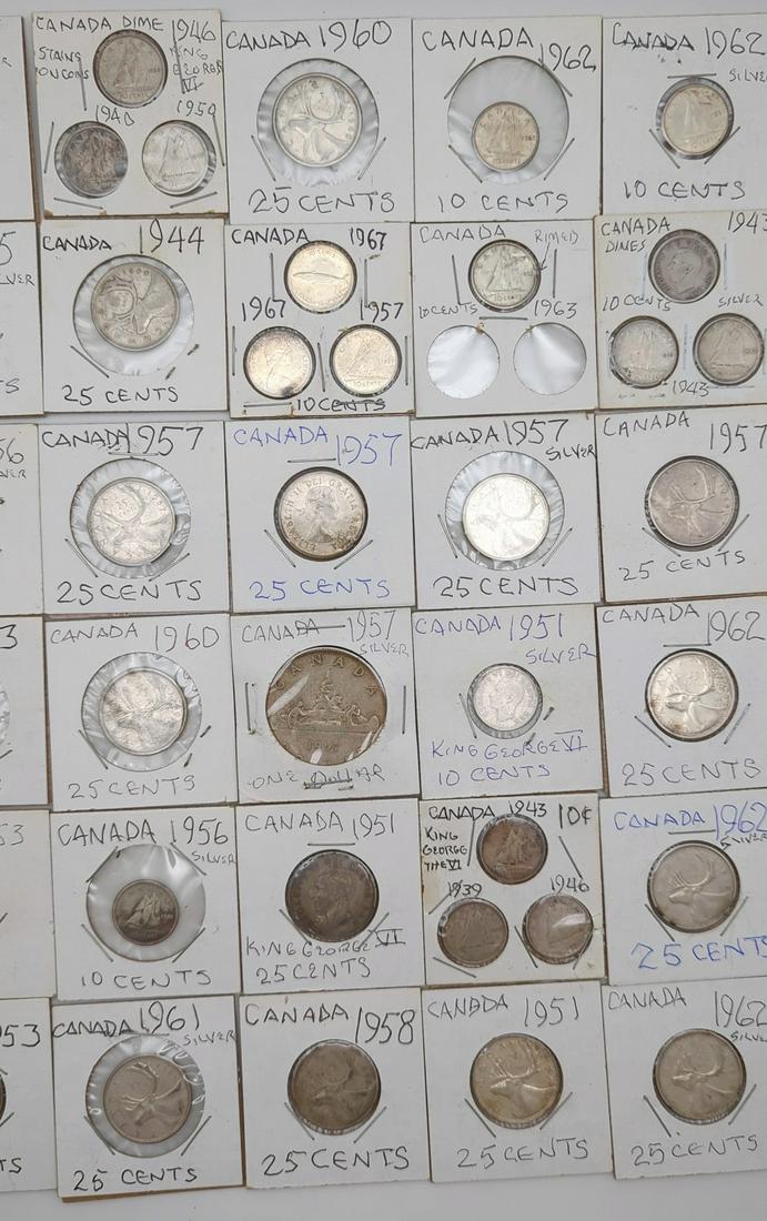 [CANADA] (Lot of appx. 135) 20th Century Silver Coins (1 of 18)