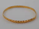 22kt Gold Textured Bangle Bracelet 13.2g