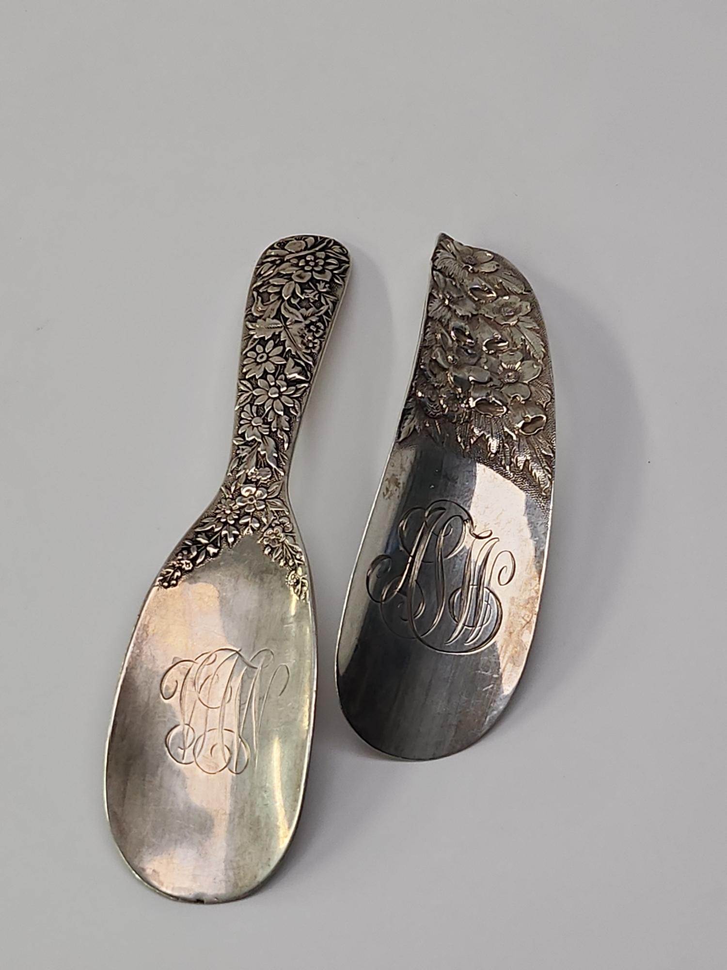 (2) Baltimore Sterling Silver Shoe Horns 3.8 ozt. (1 of 6)