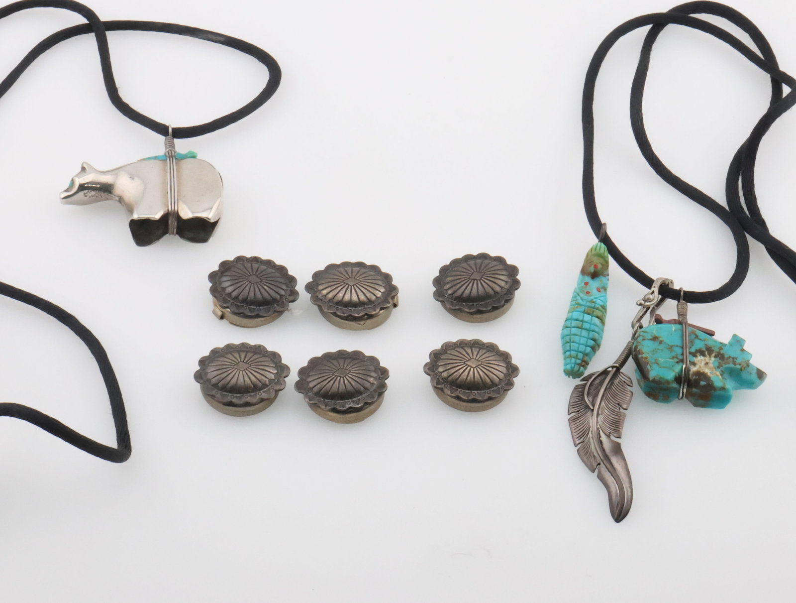Sterling Lena Platero Feather & Turquoise Necklace and More (1 of 13)
